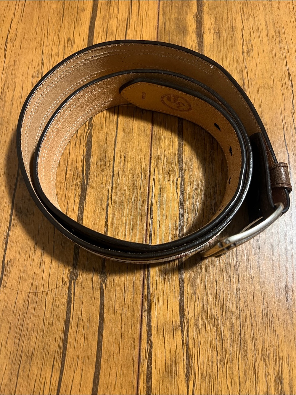 3D Brand Genuine Leather Western Style Embroidered Belt Size 40 Silver Buckle - Picture 3 of 9